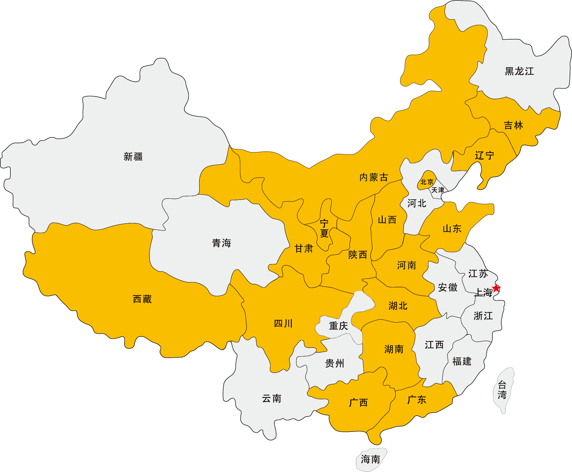 (壹米滴答·恒邦物流互通省份示意图图)
